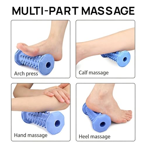 3 Pack Massage Ball Set - Massage Roller for Plantar Fasciitis,Lacrosse Ball Massage Ball Therapy,Foot Roller, Myofascial Release Ball,Foot Massage Roller for Back,Yoga Roller, Foot Pain Relief（Blue）