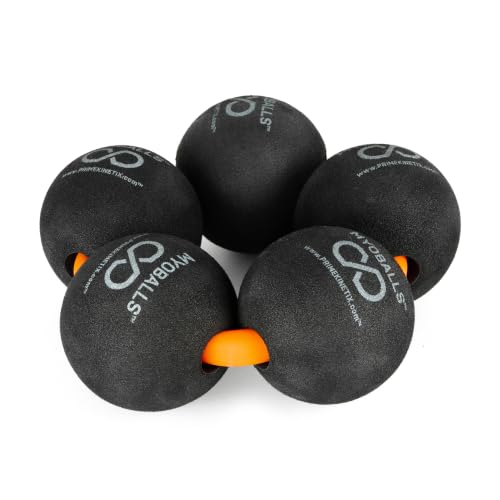 PRIMEKINETIX MyoBalls Foam Roller - Foam Rollers for Muscles, Enhanced Mobility, Deep Tissue & Full Body Massage, Trigger Point Therapy, for Athletes & Active Lifestyles, 1 Set of 5 Balls, Black - size: MyoBalls Pro 5