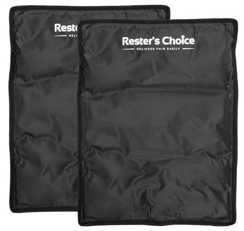 2 Pack Large Ice Packs for Injuries | 11" x 14.5" | Hot & Cold Pack | Reusable Gel Pack, Durable Construction, & Flexible When Frozen (Black, 11x14.5 Inch (Pack of 2)) - color: Black, size: 11x14.5 Inch (Pack of 2)