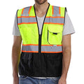 Dib Safety Reflective Safety Vest Made with 3M Tape, Yellow and Black M - color: Yellow & Black, size: Medium