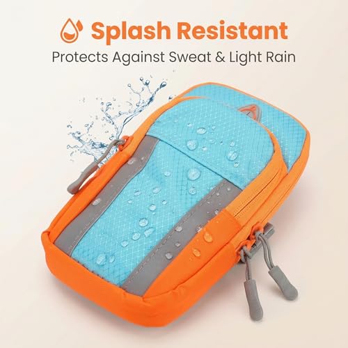 Sports Armband Running Arm Bag Waterproof Phone Holder for Outdoor Fitness and Jogging Cyan