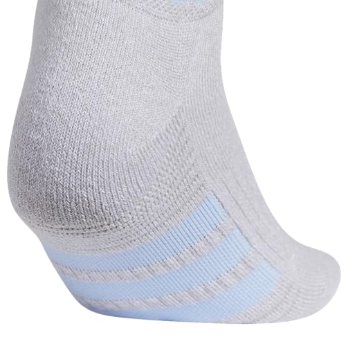 adidas Women's Cushioned Socks 3 Pairs - color: Clear Onix Grey/Glow Blue/Clear Pink/4.0/Low Cut, size: Medium, style: Low Cut