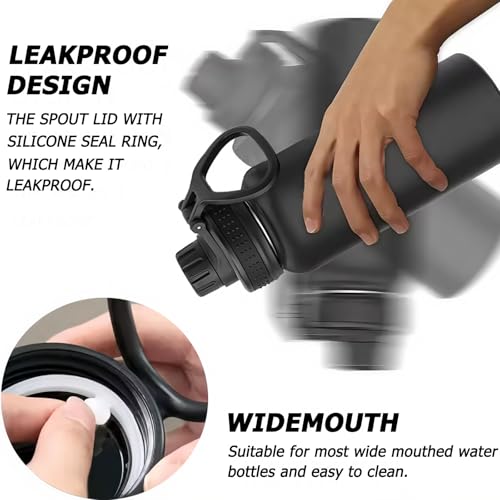 4 Pack Water Bottle Lid Replacement - Spout Lid for Tal Ranger Pro and Manna Water Bottles-Replacement Lid for 12 16 18 22 32 40 64oz 2.28" Wide Mouth Sports Water Bottles Accessories