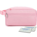 Fammart Freezable Snack Bag with Removable Ice Packs, Small Insulated Lunch Bag Mini Cooler, Leakproof Reusable Snack Lunch Box with Buckle Handle for Work, Travel, Office - Pink - color: with Ice Packs - Pink