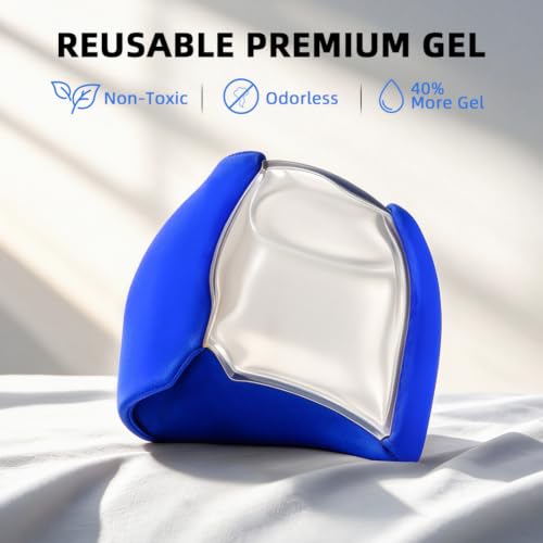 Migraine Relief Cap, Soothing Headache Ice Face Mask Products - color: Blue