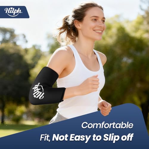 Hilph Elbow Ice Pack Wrap, Multi-Use Ice Sleeve for Elbow Arm Knee, Medium - size: Medium, style: Black