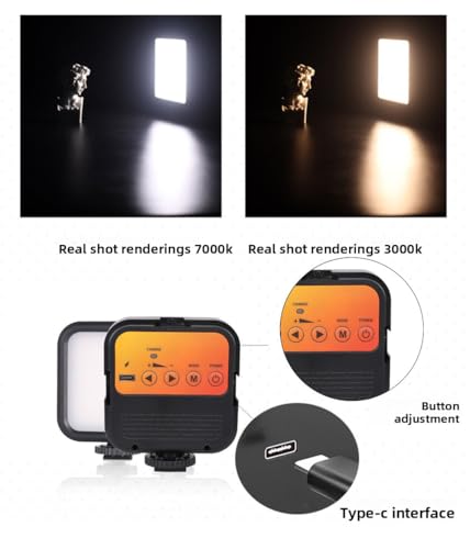RGB Video Light, 2000mAh Magnetic LED Camera Light, 3 Cold Shoe - size: RGB Light
