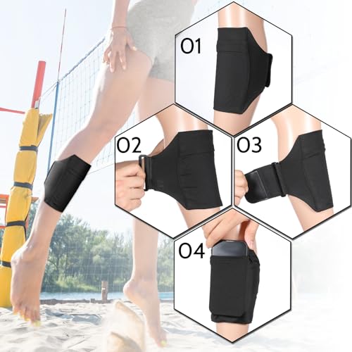 cobee 1 Pc Cell Phone Leg Straps Ankle Wallet, Adjustable Leg Phone Holder Thigh Purse, Running Phones Holder Belt Wallet Bag Ankle for Men Women Running Workout