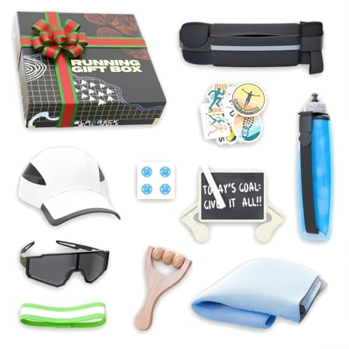 Running Gifts for Men and Women, Runner Gift Box with 10 Marathon Items
