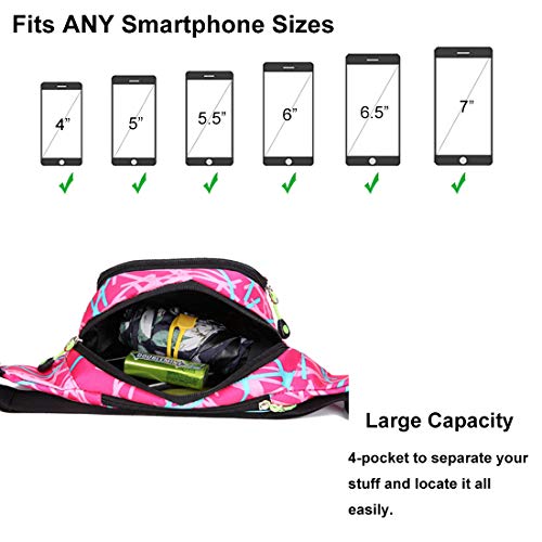 Ausion Fanny Pack Waist Bag for Men&Women Adjustable Belt Hip Bum Bag Fashion Water Resistant Hiking Waist Bag for Traveling Casual Running Hiking Cycling - color: Pink