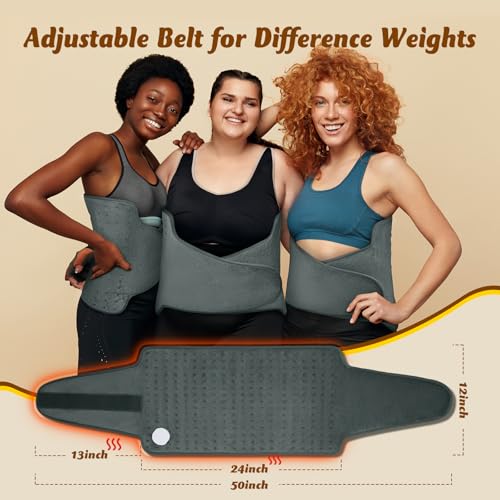 Heating Pad for Back and Period Cramps - Birthday Gifts for Women Men, ETL - color: Grayish