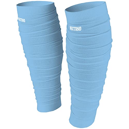 Nxtrnd Football Leg Sleeves, Calf Sleeves for Men & Boys, Sold as a Pair - color: Columbia Blue, size: One Size
