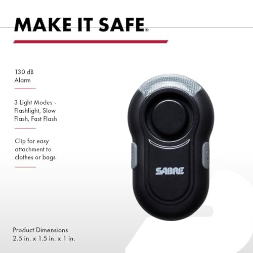SABRE Runner Pepper Gel Spray for Running, Walking & Personal Safety - color: Runner Pepper Gel with Personal Alarm, Black