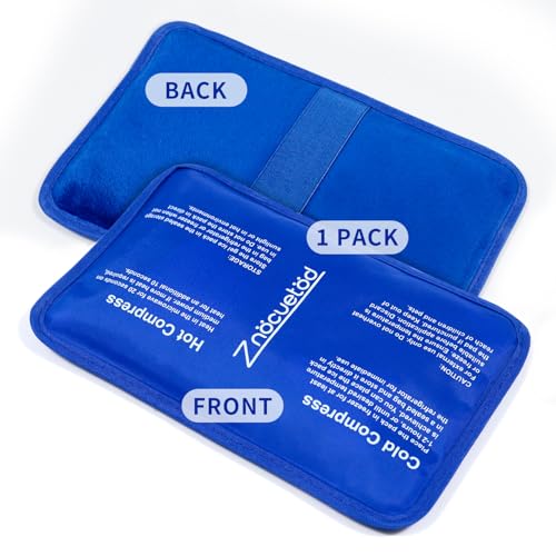 Gel Ice Pack for Injuries Reusable Soft Freezer Ice Bag with Strap 1 Pack - color: Royal Blue-1 Pack