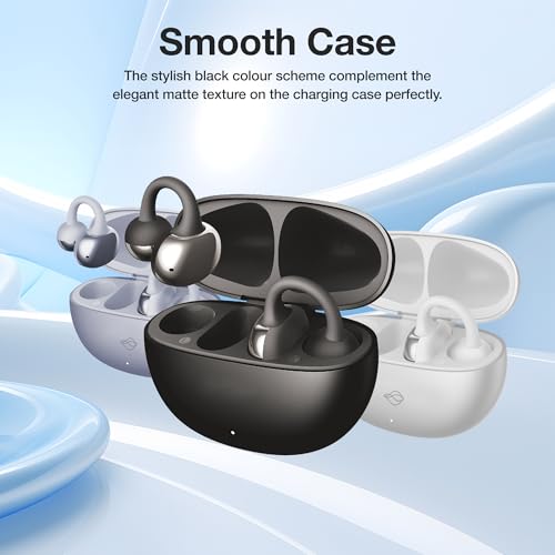 SORA Open Ear Clip Earbuds 4.6g ENC Bluetooth 5.4 Work & Sports - color: Black