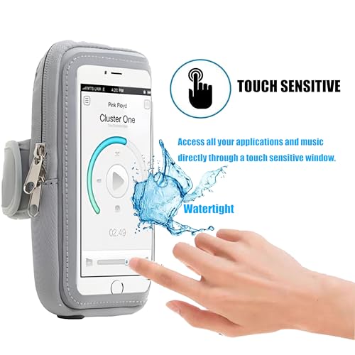 Waterproof touchable Elastic Phone Running Armband,Outdoor Walking ArmBag