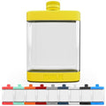 DUALIE 8 oz Hip Flask for Liquor - Shatterproof Alcohol Flasks with Clear Tritan Plastic and Silicone Grip - Flask Gift for Men & Women - Yellow - color: Yellow