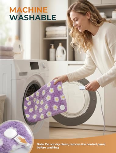 Heating Pad, ALLJOY Cute Heating Pad for Period Cramps & Back Pain, 24"X12" - color: Purple