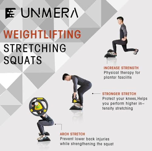 UNMERA Squat Wedge Block Non Slip for Heel Elevated Squats, 2PCS - color: Black