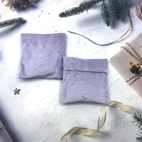 Microwavable Heating Pad, Moist Heat Pad for Pain Relief, Cramps, Menstrual, Heat Compress Wrap for Neck, Back, Shoulders, Abdomen, Joints. Clay, Lavender. 5 * 5in, 2 Pcs, Purple - style: 2 Mini Purple