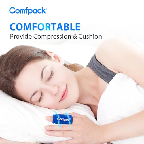 Comfpack 4PCS Finger Sleeves Gel Ice Pack for Pain Relief, Hot Cold Therapy - color: Blue