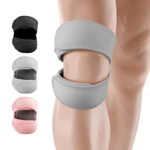 Knee Brace for Women and Men, Breathable Adjustable Knee Braces, Gray - color: Gray