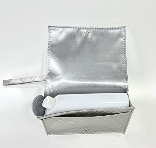 Clutch Purse with Hidden Flask (Silver), Holds 26 oz (800 ml), Party Flask, Handbag Flask, Wine Bag Flask, Flask For Women, Wine Purse - color: Silver