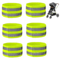 6-Pack Elastic Reflective Bands for Strollers, High Visibility Safety Reflectors with Adjustable for Night Walking, Running, Cycling, Baby Gear