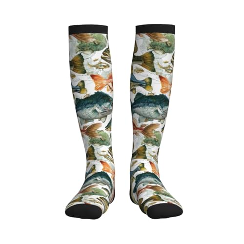 Compression Socks Circulation 15-20 Mmhg Knee High - color: Fish Bass