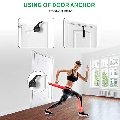 WIKDAY Pull Up Assistance Bands with Door Anchor Set & Loop Elastic Bands Total 11PCS Bands for Exercise, Thick Heavy Resistance Band for Body Stretching, Crossfit Training Home Gym Men & Women