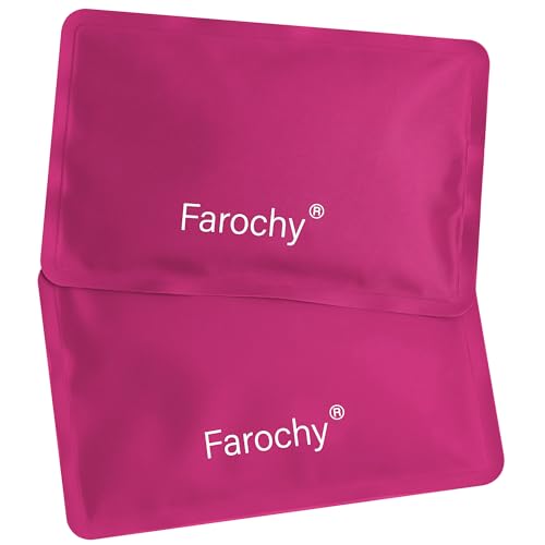 Reusable Ice Packs for Lunch Boxes, 2Pcs Soft Ice Packs for Cooler Gel Pack - color: Rosy