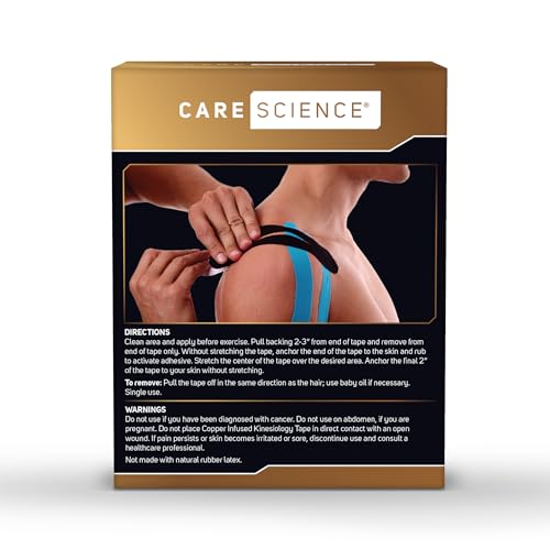 Care Science Waterproof Copper Infused Kinesiology Tape, Uncut, 2 Rolls - color: Copper Infused Uncut