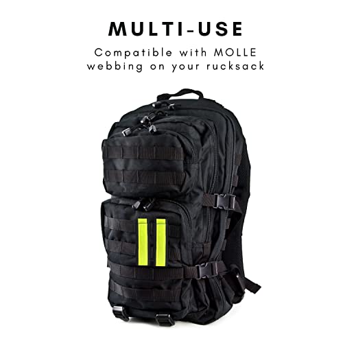 Vincita Reflective Bands - Highly Visible Safety Reflective Bands for Cycling, Walking, Running, and Hiking - Suitable with Molle Webbing On Backpack (Pair of 2) - color: 2 Inch Green