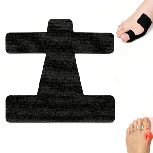 40 Pcs Pre-Cut Bunion Support Tape, Elastic Breathable Latex-Free Kinesiology Tape, Self-Adhesive Hallux Valgus Toe Strips, Skin-Friendly Foot Care Support Strips for Men Women Daily Use (Black) - color: Black