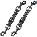 Adjustable Dog Collar Safety Backup Clip,Black - color: Black, size: M(7.2~8.7 in adjustable length x 0.6 in width)