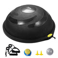 VEVOR Half Exercise Ball Trainer, 23/26 inch Balance Ball Trainer, 1500lbs Capacity Stability Ball, Yoga Ball with Resistance Bands & Foot Pump, Strength Fitness Ball for Home Gym Full Body Workout - color: 26" Waterflow Black