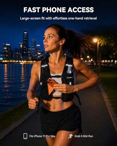 UTOBEST Minimalist Running Hydration Vest with 500ml Soft Flask,Lite M3 - size: ML(33.1"-44.9")