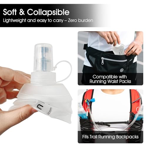 GUYI GYGYL Soft Flask Collapsible Water Bottle for Sports, 250ml White 2pcs - color: 2Pcs 250ml White