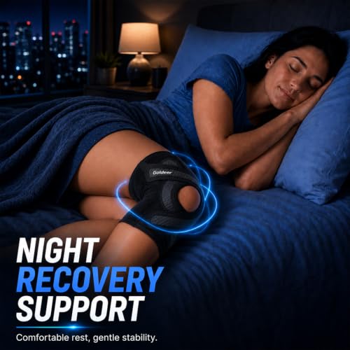 Knee Brace Support with Side Stabilizers for Knee Pain Relief,L - size: Large
