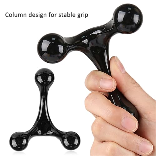 3 Point Hand Held Massage Tool, 2 Pcs Manual Trigger Point Massage Tools Deep Muscle Tissue Manual Massager, Handheld Palm Pressure Point Body Massager for Neck Shoulder Back Leg Muscle Pain Relief