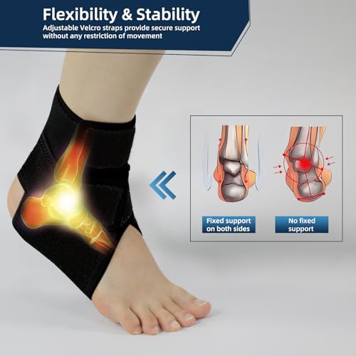 Ankle Brace, Compression Wrap for Sprains, Plantar Fasciitis & Foot Pain - color: Black, size: One Size