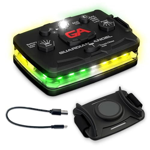 Guardian Angel Elite Safety Light - Green/Yellow Front & Green/Yellow Rear - color: GreenYellow/GreenYellow, size: 1-Pack