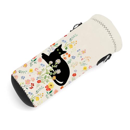 AMARY 750ML Neoprene Water Bottle Carrier Bag with Adjustable Shoulder Strap,Insulated Water Bottle Cover for Stainless Steel/Glass/Plastic Bottles 24OZ (AM-24-750-4) - color: AM-24-750-4