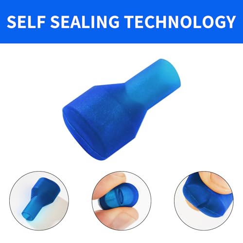 Bite Valve Replacement Mouthpiece Fit for Hydration Pack Bladder Water Backpack and Most Brands(4-Pack), with Shutoff Valve and Tube O-Ring - color: 8 Blue