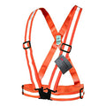 Salzmann Adults Reflective Cross Belt | Hi Vis Adjustable Safety Harness - color: Orange (Adult)