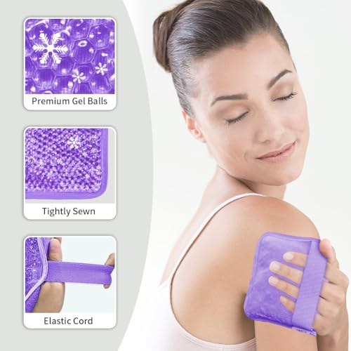 Ice Packs for Injuries Reusable, Hot & Cold Therapy - style: Rectangle-Purple