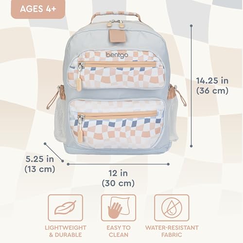 Bentgo Kids Print Durable & Water-Resistant Backpack - color: Checker Gradient, size: Kids Medium