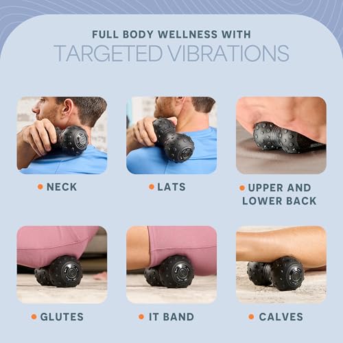 LifePro Velocity Vibrating Peanut Massage Ball with 4-Speed Vibration Modes - color: Black