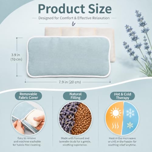 Flaxseed Lavender Eye Mask (Light Blue) - color: Light Blue
