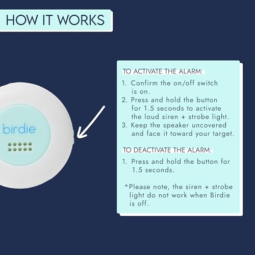 She's Birdie - The Original Personal Safety Alarm Disc for Bikes, Hikes, and Late Nights - Loud Siren, LED Light for Extra Visibility, Rechargeable, Handsfree, Lightweight, Water Resistant (Aqua) - color: Aqua